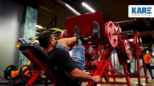 kare customer working-out with artificial limb