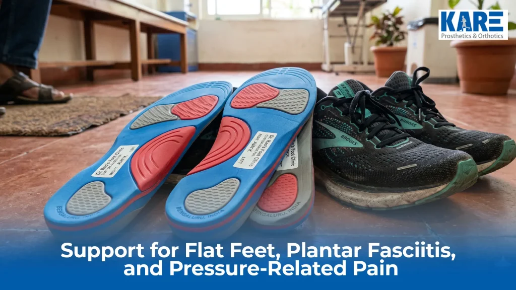 Support for flat feet, plantar fasciitis, and pressure-related pain