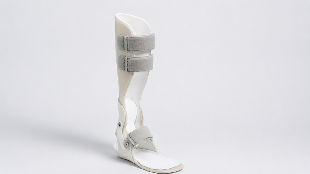 Ankle-foot orthosis selected after a custom orthotic assessment