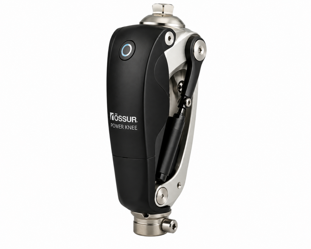 Power Knee prosthesis providing powered knee movement for above-knee prosthesis users