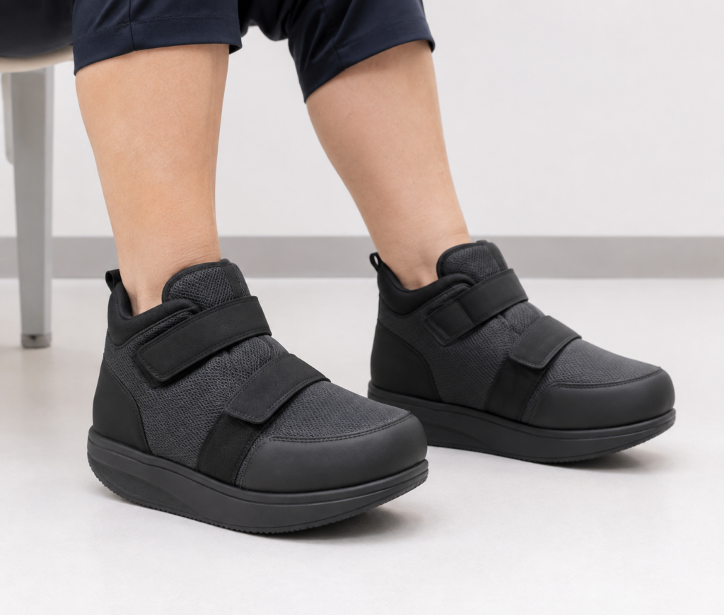 Diabetic neuropathic footwear for pressure relief and foot protection